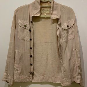 Current/Elliott Blush Pink Tencel Military Jacket
